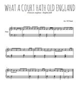 Téléchargez l'arrangement pour piano de la partition de What a court hath Old England en PDF